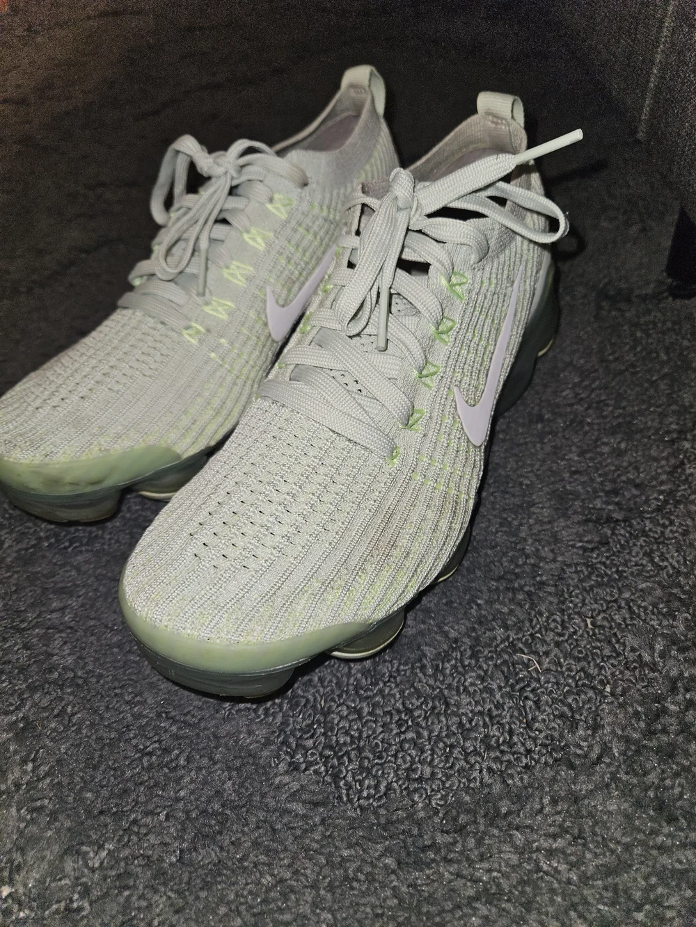 Nike Women’s Air VaporMax Flyknit Sneakers - Jade Green and White